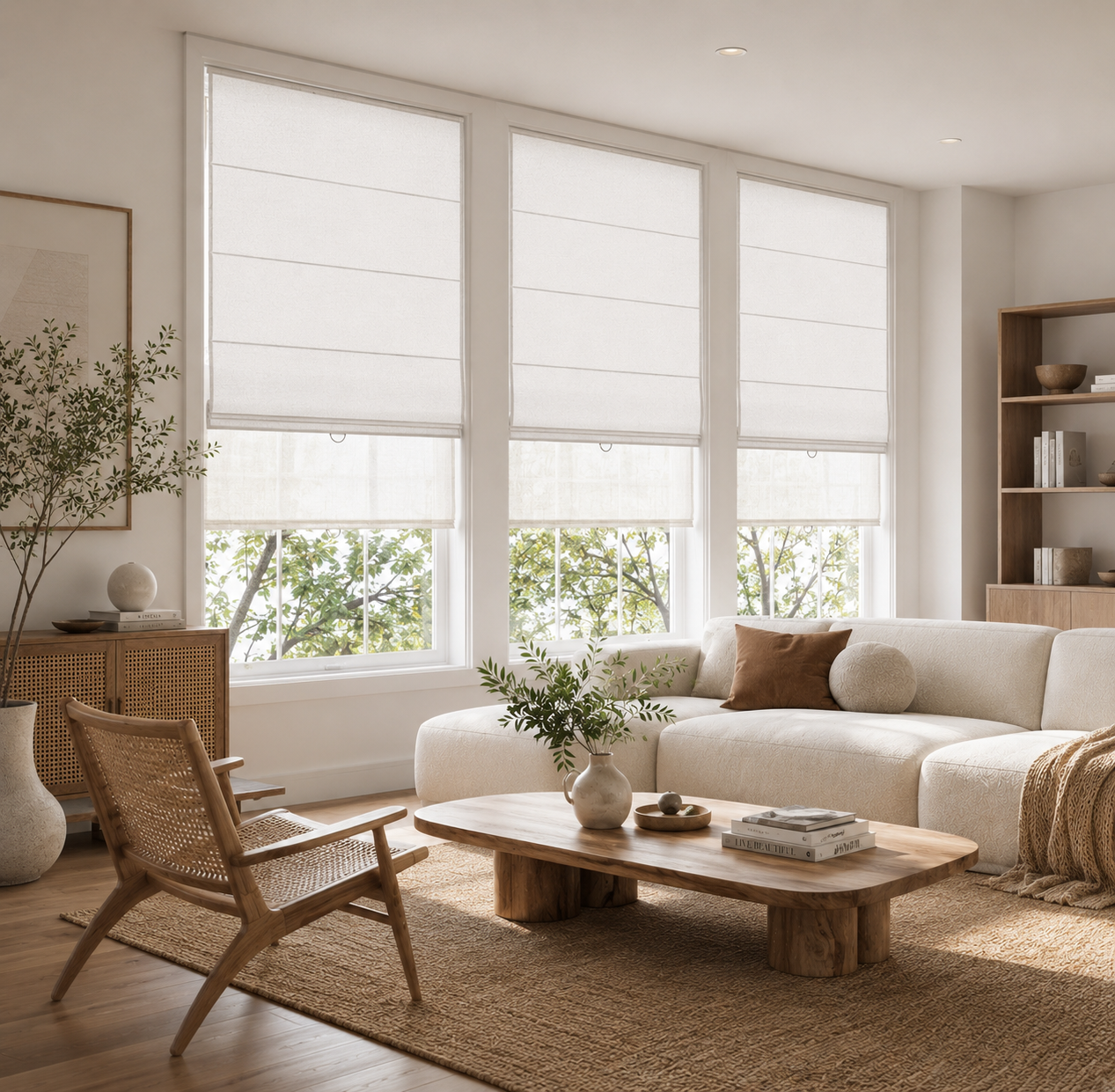 No-Drilling Roman Blind