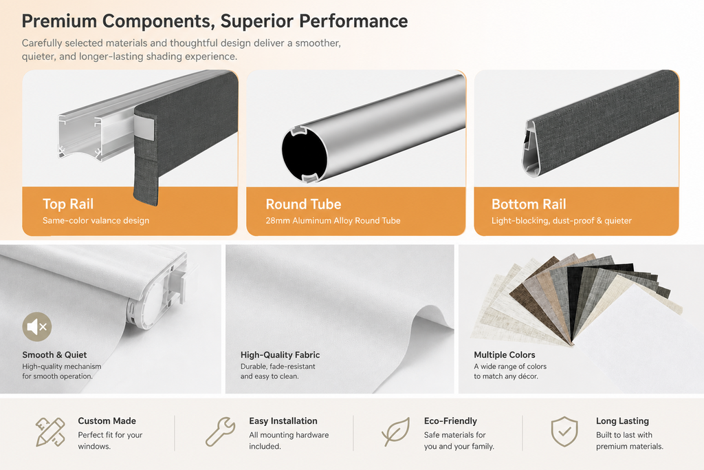 No-Drilling Cordless Roller Blind